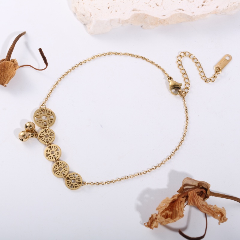 Vintage Fashion Market - 18K 금도금된 속이 빈 구리 코인