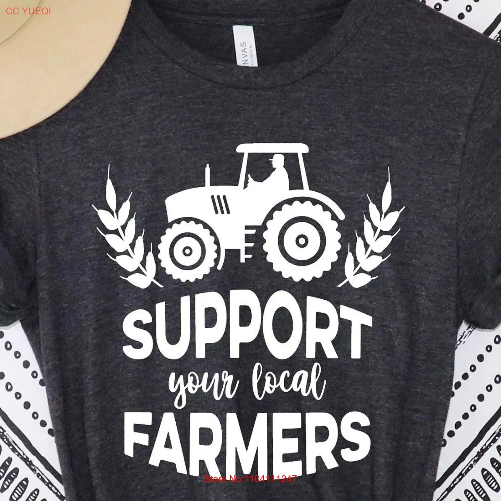 Vintage Fashion Market - 지역 농부들을 지원하세요 셔츠 Farm T