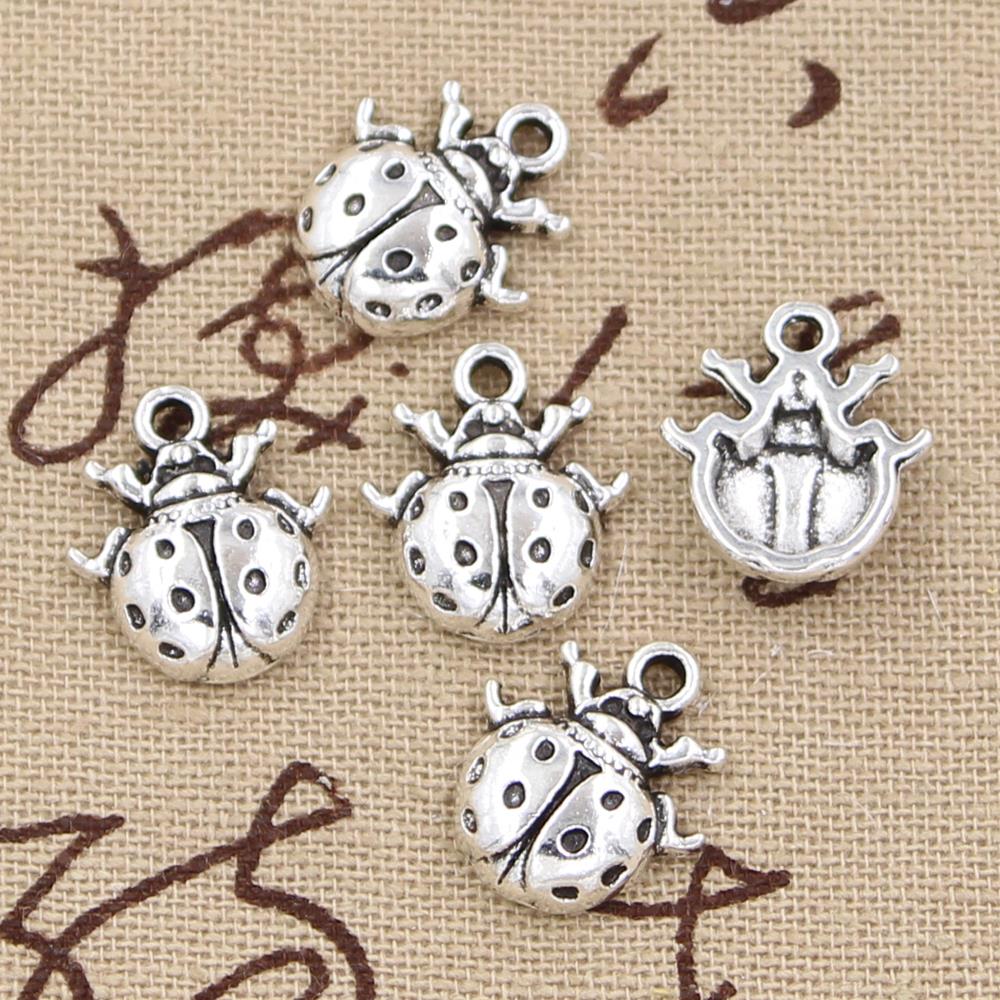 Vintage Fashion Bug - 12pcs 매력 무당 벌레 버그 16x14mm
