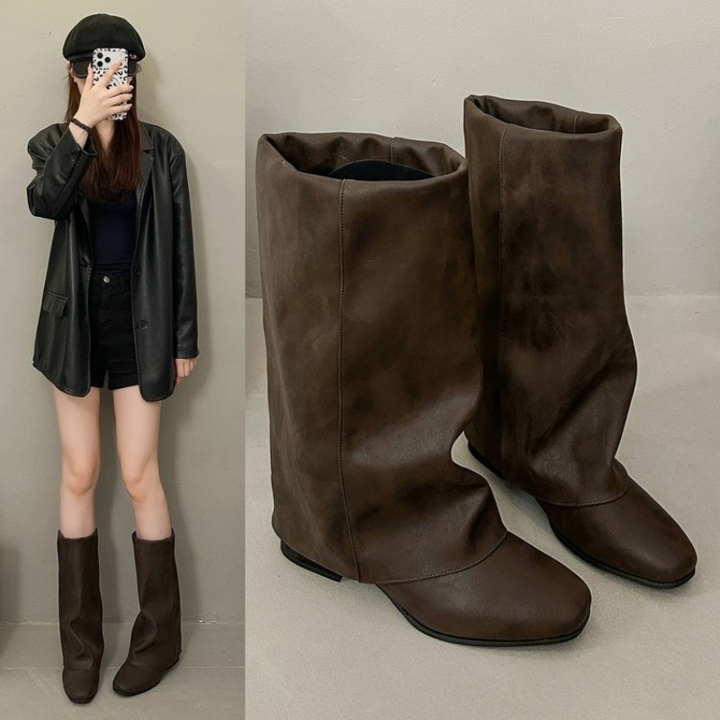 Vintage And Modern Fashion - 2026 뉴 스퀘어 헤드 빈티지 패션