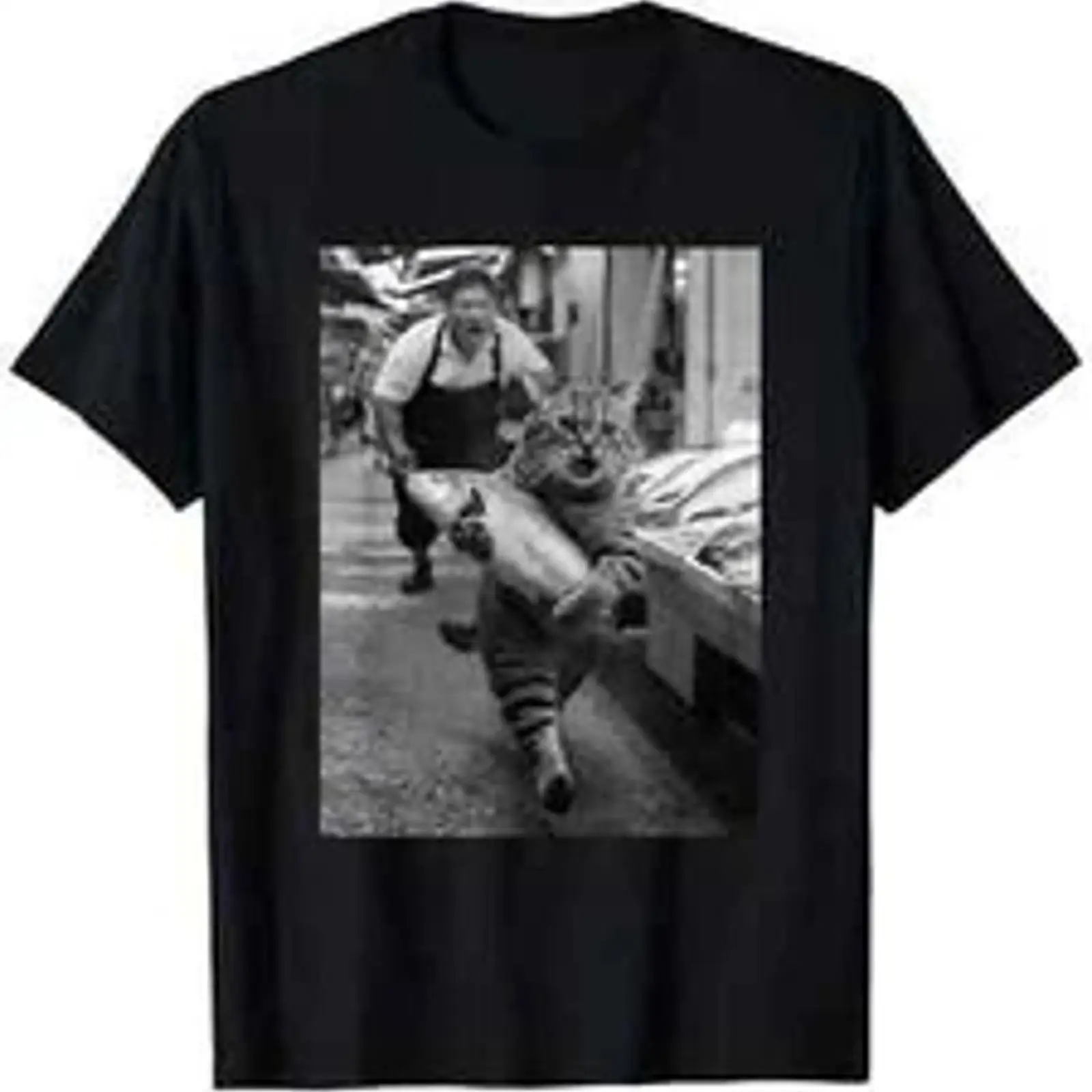 Vintage Fashion Market - 재미있는 고양이가 생선시장을 훔친다 흑백 밈