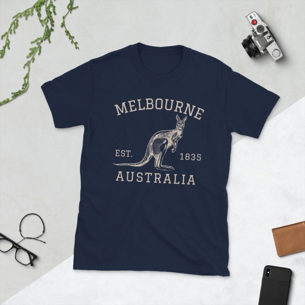 Vintage Fashion Melbourne - 멜버른 호주 티셔츠 호주 캥거루 셔츠