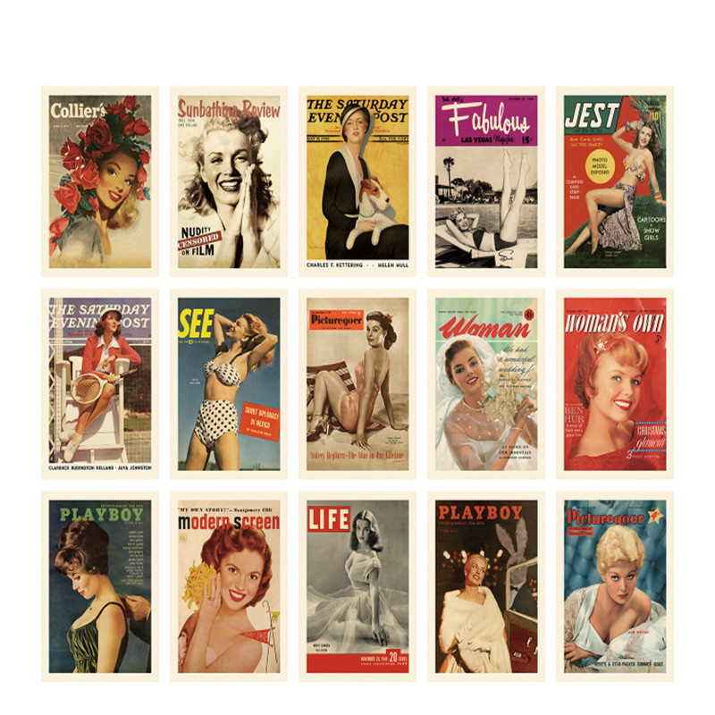 Vintage Fashion Magazine Covers - 15 장 빈티지 엽서 패션 잡지