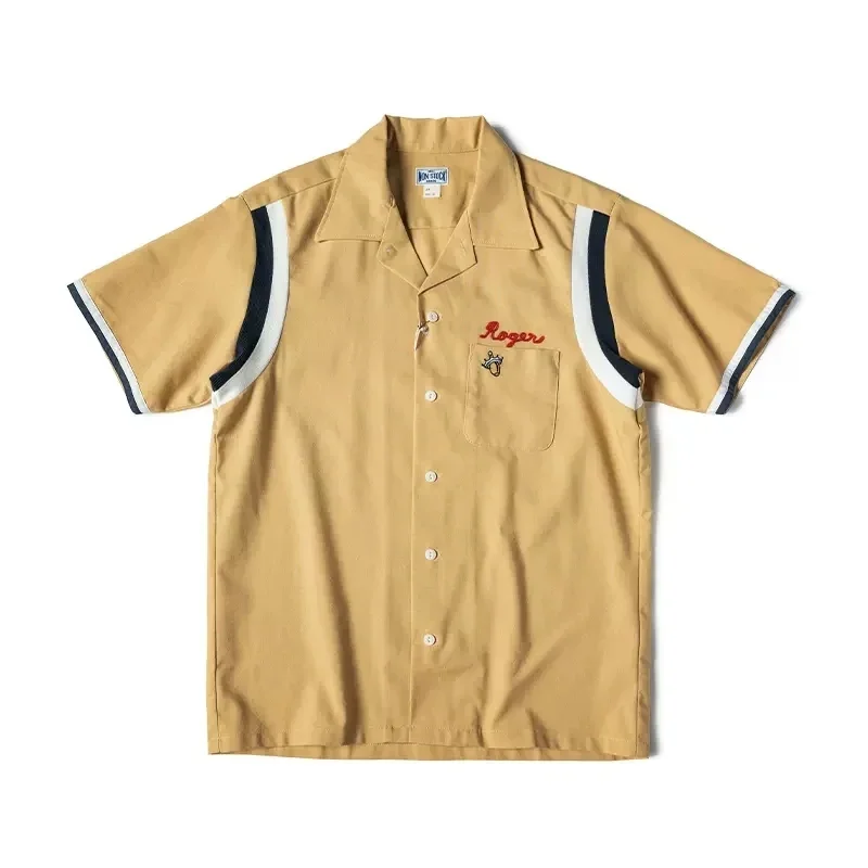 남성용 주식 레트로 볼링 셔츠, 로커빌리 하와이안 비치 - Bowling Shirt Camp 리뷰 및 가격