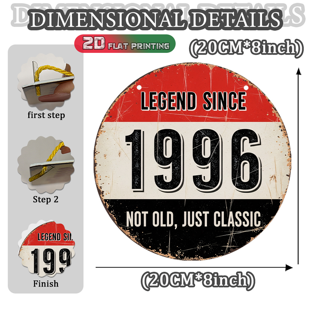 2D 평면, 1개 1996 빈티지 알루미늄 간판 - 8 - Vintage Fashion Plates 리뷰 및 가격