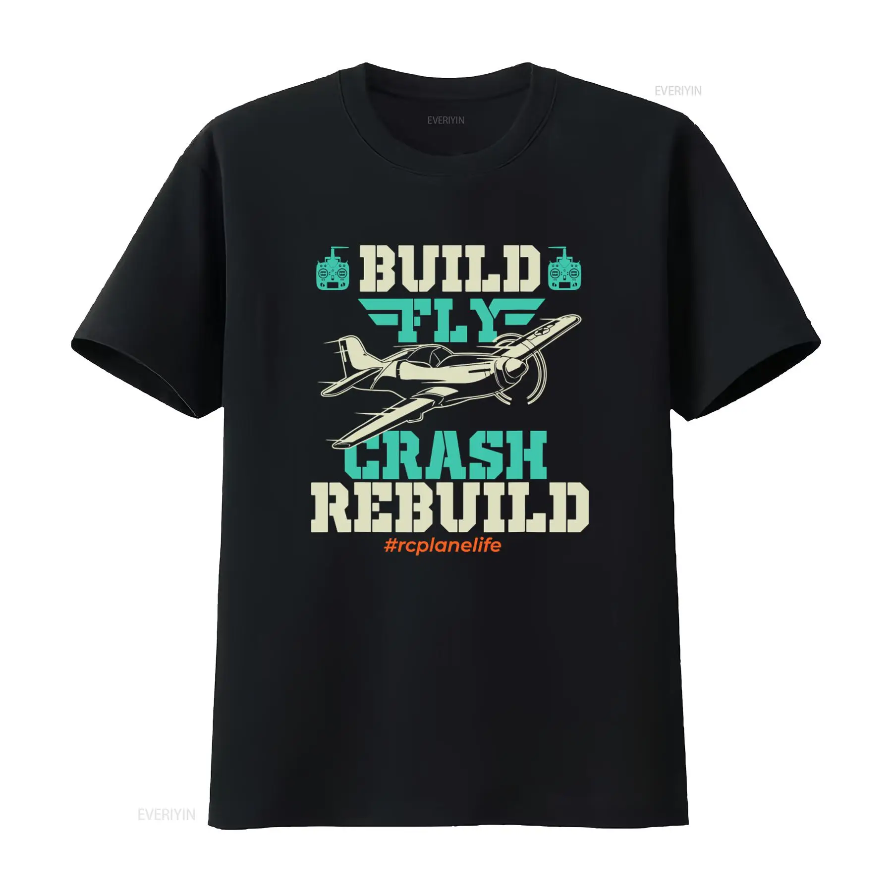 빌드 플라이 크래시 리빌드 RC 비행기 조종사 티셔츠  - Vintage Fashion Build 리뷰 및 가격