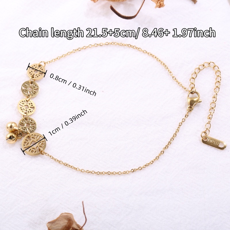 18K 금도금된 속이 빈 구리 코인 벨이 있는 1피스  - Vintage Fashion Market 리뷰 및 가격