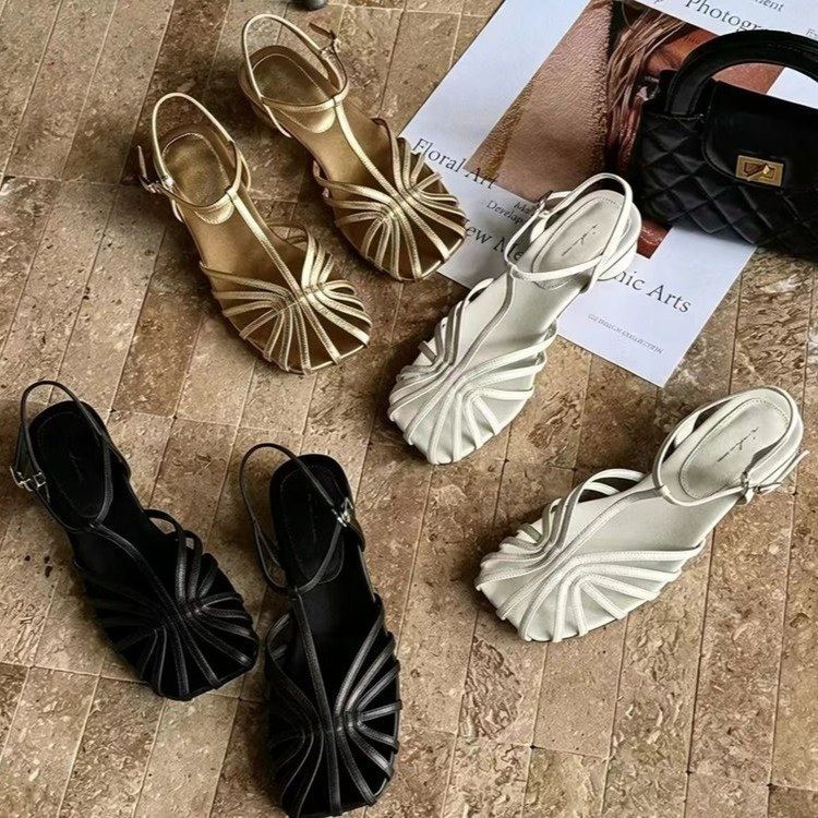 프랑스 스타일 빈티지 직조 토 샌들 2026 여름 신상 - Vintage And Modern Fashion 리뷰 및 가격