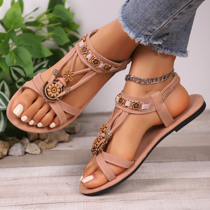 빈티지 에스닉 바람 부드러운 단독 샌들 여성 Boho  - Vintage And Modern Fashion 리뷰 및 가격