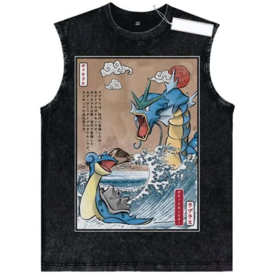 빈티지 워시드 포켓몬 캐릭터 탱크탑 남녀 레트로 패션  - Vintage Fashion In Japan 리뷰 및 가격