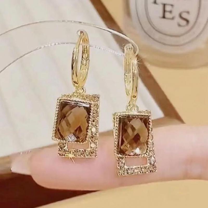 925 실버 바늘 한국 패션 지르콘 드롭 귀걸이 여성용 - Vintage Fashion Guild 리뷰 및 가격