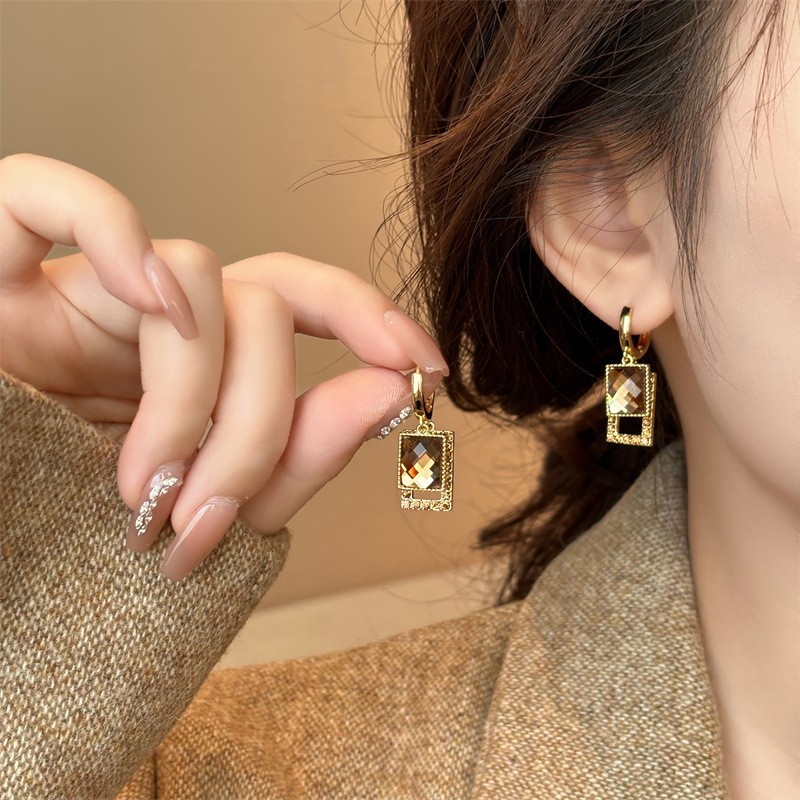 925 실버 바늘 한국 패션 지르콘 드롭 귀걸이 여성용 - Vintage Fashion Guild 리뷰 및 가격
