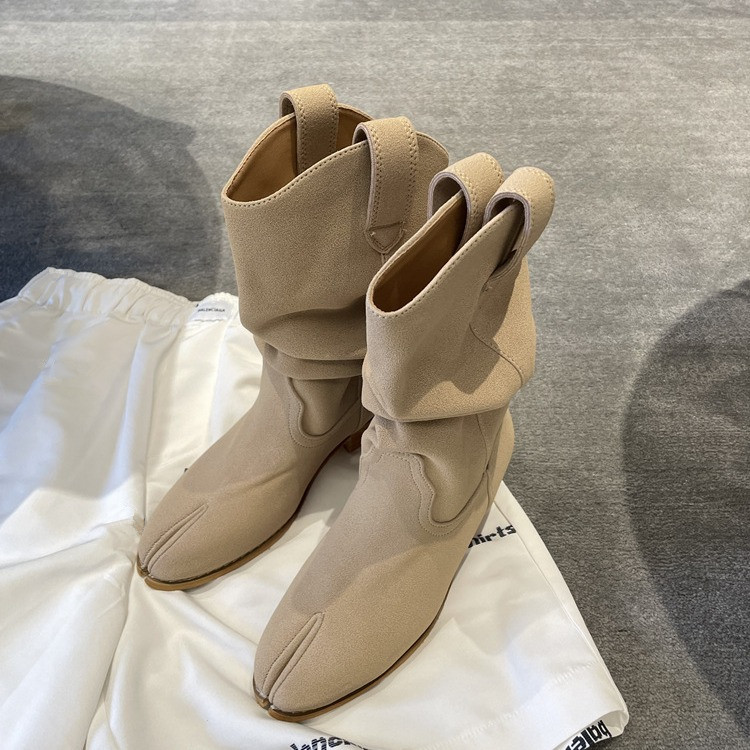 패션 빈티지 부츠 스플릿 토우즈 한국식 청키 힐 웨스턴 - Vintage And Modern Fashion 리뷰 및 가격