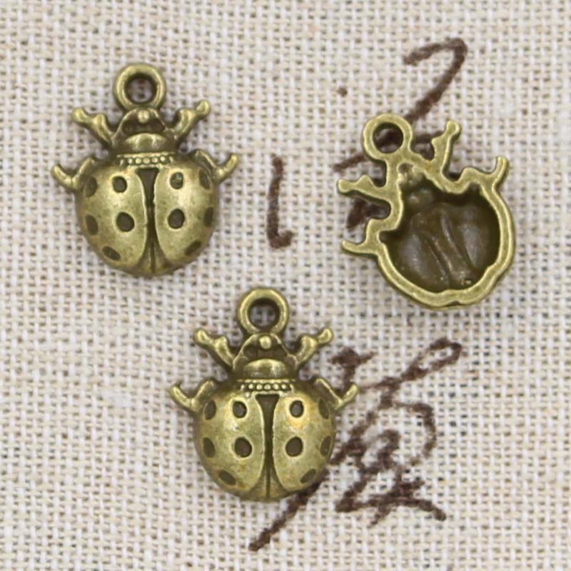 12pcs 매력 무당 벌레 버그 16x14mm 골동품  - Vintage Fashion Bug 리뷰 및 가격