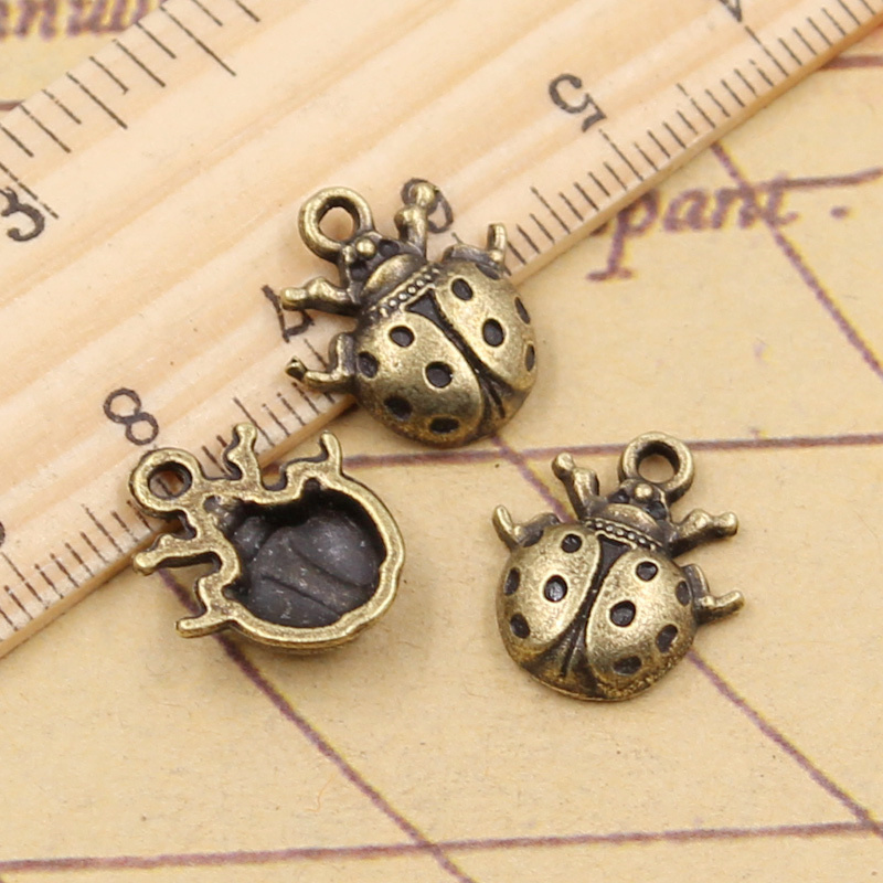 20pcs 매력 무당 벌레 버그 16x14mm 티벳 청 - Vintage Fashion Bug 리뷰 및 가격