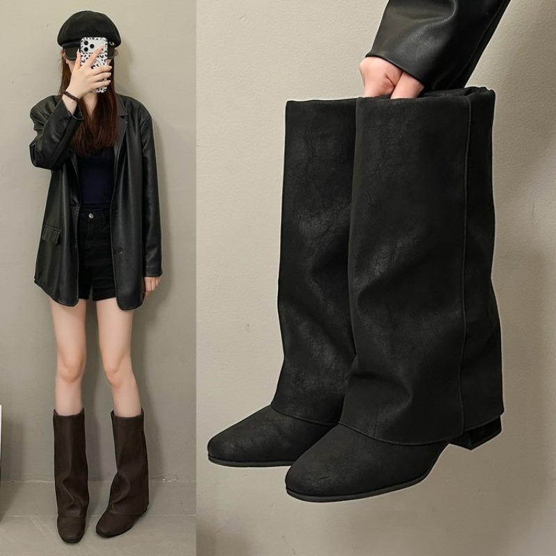 2026 뉴 스퀘어 헤드 빈티지 패션 부츠 여성용, 루 - Vintage And Modern Fashion 리뷰 및 가격