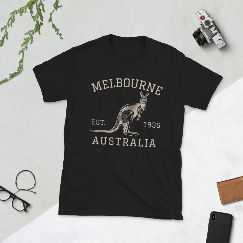 멜버른 호주 티셔츠 호주 캥거루 셔츠 빈티지 1835  - Vintage Fashion Melbourne 리뷰 및 가격